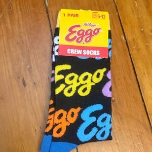 Crew Socks for Men - Black with Multicolor Logo